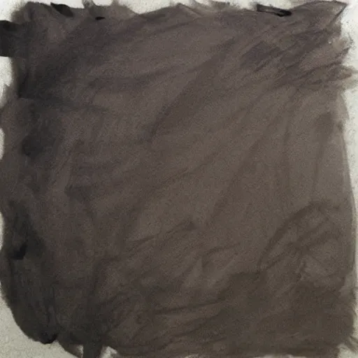 Image similar to give up on everything. you have achieved nothing. existence is meaningless. why continue? kilnfired terracotta smudged unclear charcoal drawing