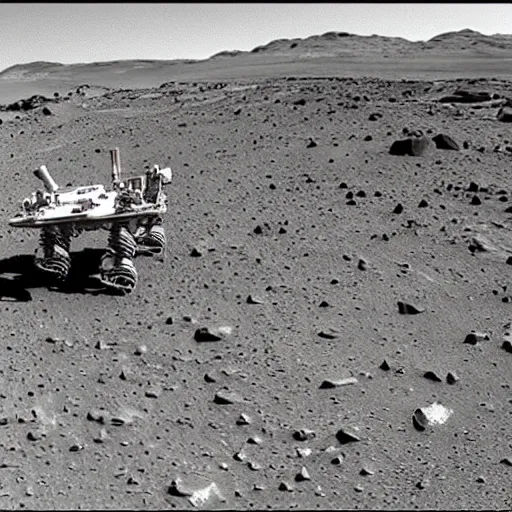 Image similar to carl sagan riding mars rover like a horse, carl sagan