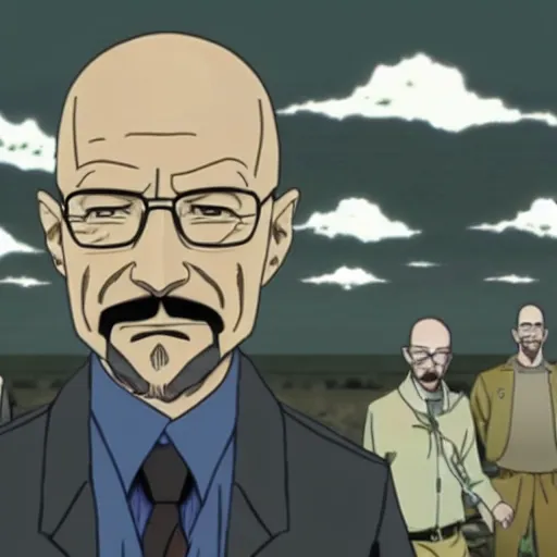 Prompt: walter white in anime