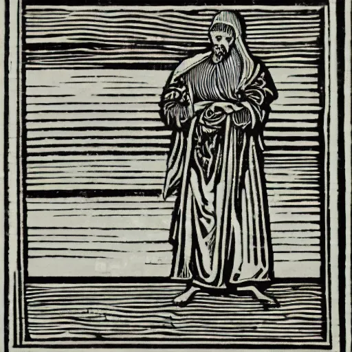 Image similar to a woodcut of sythesizer, black and white, white background