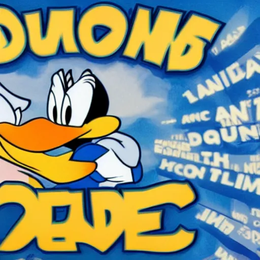 Prompt: Donald Duck in the multiverse of madness