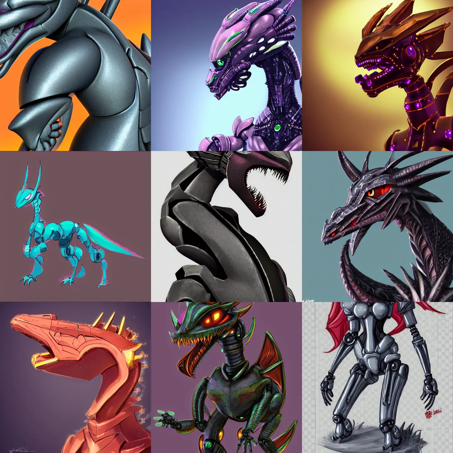 Prompt: cute female anthro robotic dragon doing an elegant pose; close-up bust; clean digital art; upscaled.
