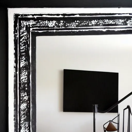 Prompt: very very very very black painted wall filling the whole frame