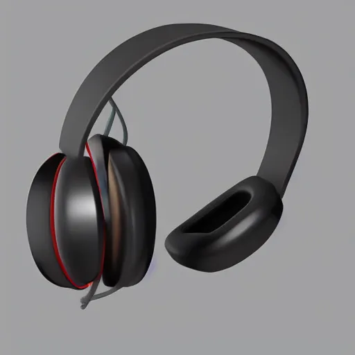 Image similar to low poly headphones, polygon, 3d render, belender,