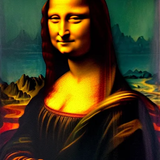 Image similar to hyperrealistic painting of a marble bust of mona lisa, smooth light from upper left, dark background, by artgerm and greg rutkowski, masterpiece