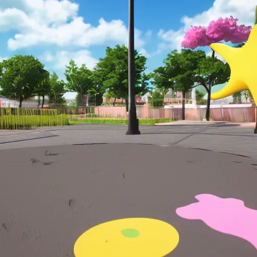 Image similar to cute anime playground unreal engine rendering 4k next-gen