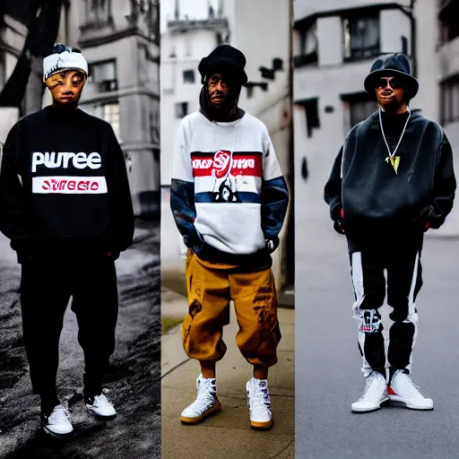 streetwear fashion in the streets, supreme, palace,, Stable Diffusion