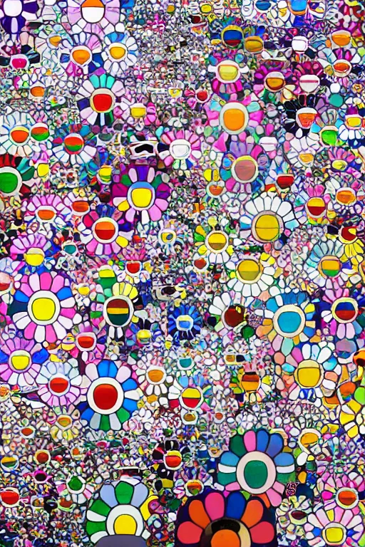 Prompt: artwork by Takashi Murakami