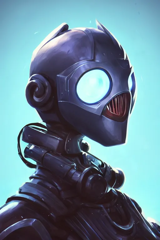 Image similar to epic mask helmet robot ninja portrait stylized as fornite style game design fanart by concept artist gervasio canda, behance hd by jesper ejsing, by rhads, makoto shinkai and lois van baarle, ilya kuvshinov, rossdraws global illumination radiating a glowing aura global illumination ray tracing hdr render in unreal engine 5