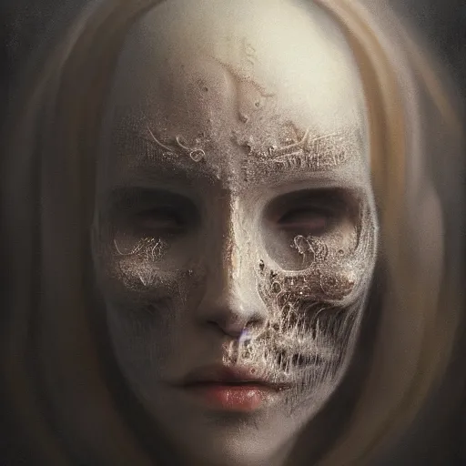 Image similar to portrait of death silence, intricate artwork, concept art, octane render, deviantart, cinematic, key art, hyperrealism, iridescent accents, portrait photograph, nikon 3 5 mm, photograph by greg rutkowski