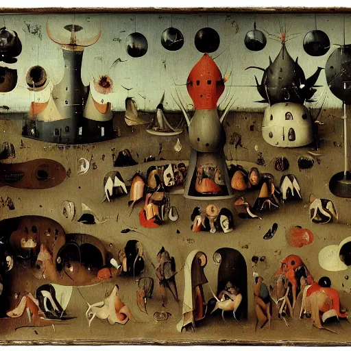 Image similar to random objects and chaos, Wimmelbilder, Hieronymus Bosch, iSpy