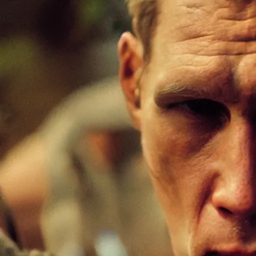 Prompt: Live Action Still of Jerma985 in Apocalypse Now, real life, hyperrealistic, ultra realistic, realistic, highly detailed, epic, HD quality, 8k resolution, body and headshot, film still