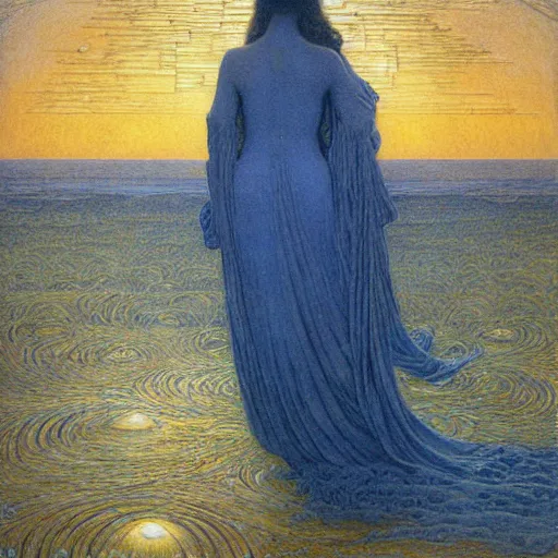 Prompt: art by Jean Delville