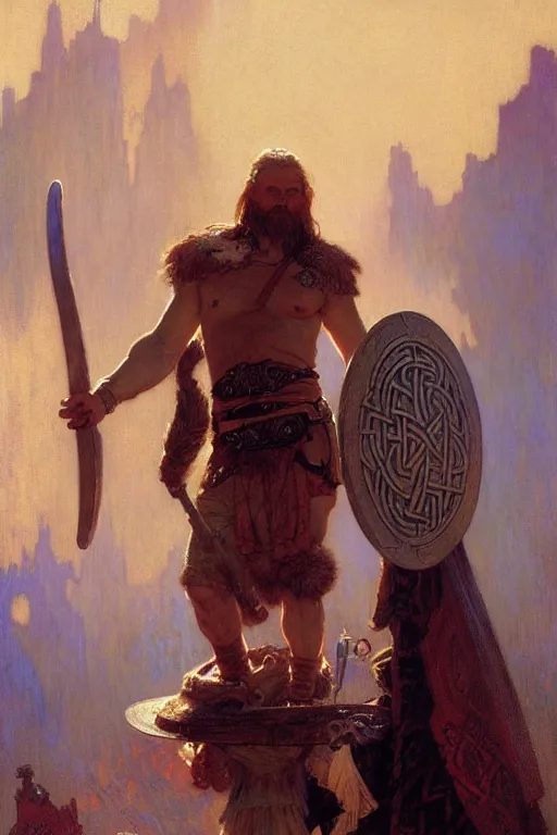 Image similar to attractive viking, matrix, painting by gaston bussiere, craig mullins, greg rutkowski, alphonse mucha