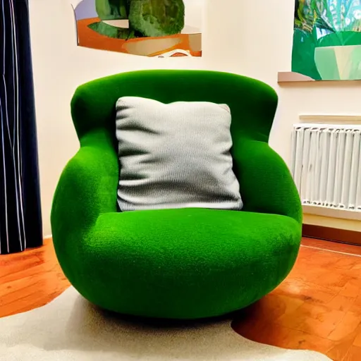 Image similar to armchair in the shape of an avocado