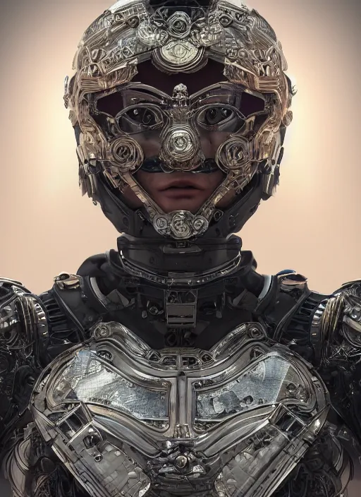 Image similar to a photorealistic detailed image of a president of moldova ( ( ( maia sandu ) ) ) in sci - fi bionic armor, detailed, intricate, elegant, highly detailed, digital painting, artstation, concept art, smooth, sharp focus, illustration, art by hana yata, artem demura, alphonse mucha, octane render, unreal engine, 8 k