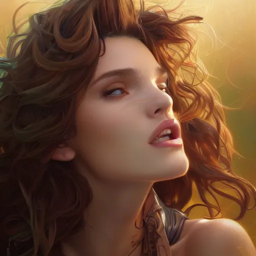 Prompt: ultra realistic illustration, bella thorne blowing a kiss, intricate, elegant, highly detailed, digital painting, artstation, concept art, smooth, sharp focus, illustration, art by artgerm and greg rutkowski and alphonse mucha