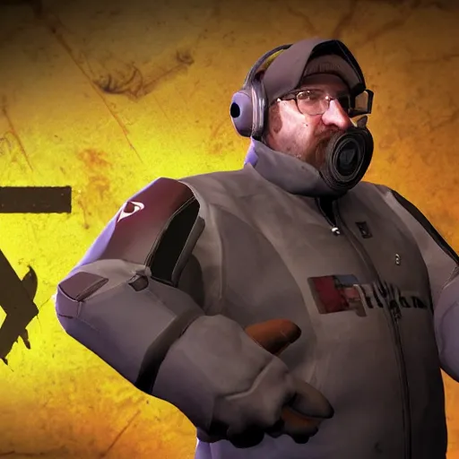 Prompt: gabe newell announces half life 3