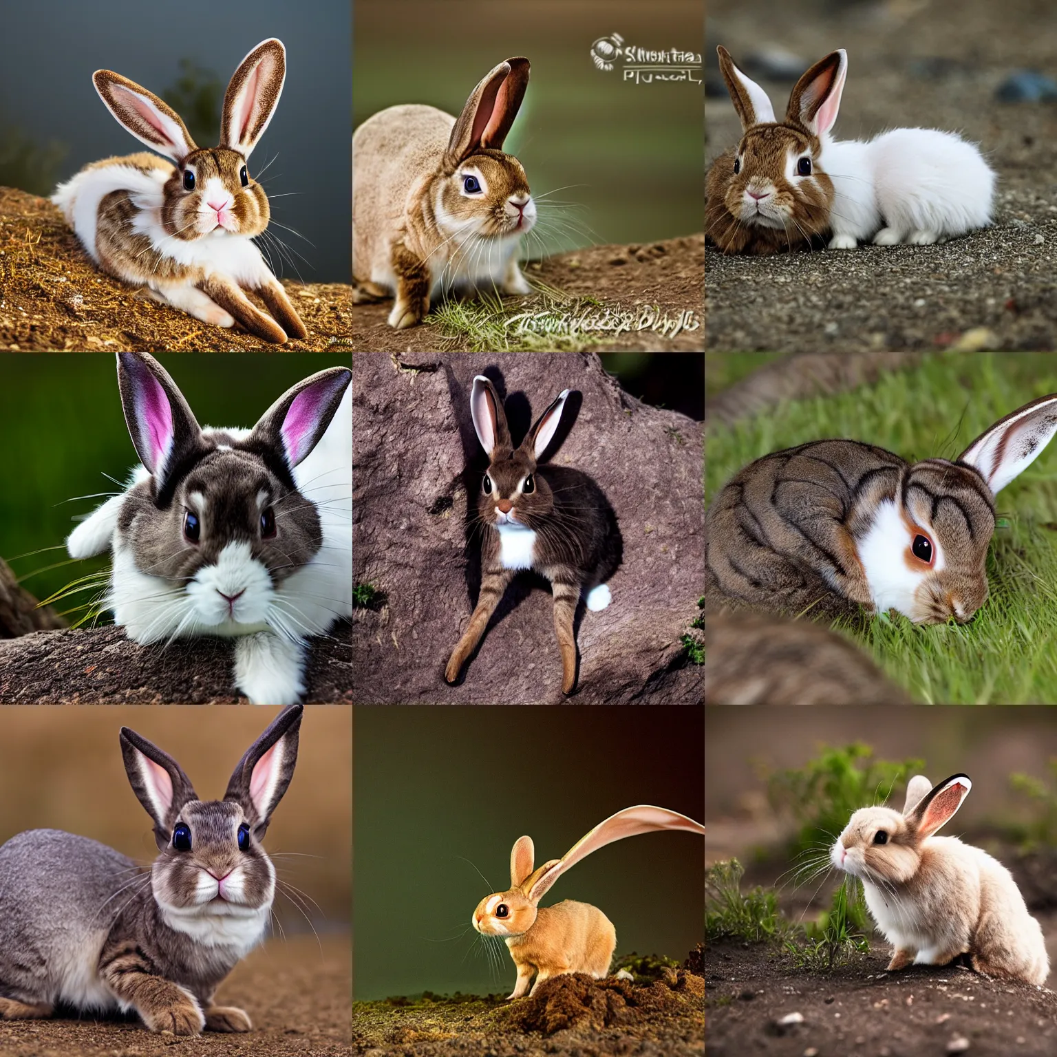 Prompt: a bunny-cat-squid, wildlife photography