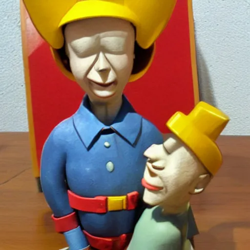 Image similar to 1 9 6 0 s weirdo cartoon sculpture toy on display