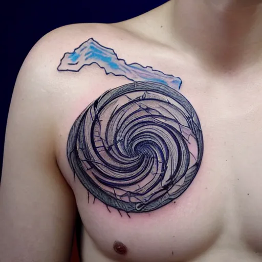Prompt: lorenz attractor tattoo, highly detailed, complicated