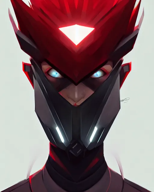 Prompt: sharp hq rendering, dark vampire, character portrait, concept art, painterly, fanart, highly detailed in the style of overwatch by ilya kuvshinov, wenjun lin, angular geometric symmetrical design