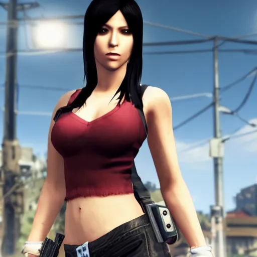 Image similar to Tifa Lockheart as seen on the GTA V loading screen