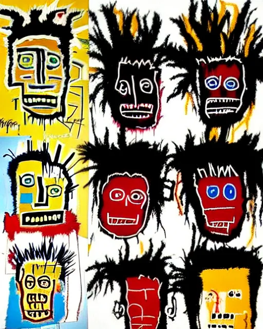 Image similar to portraits by jean - michel basquiat