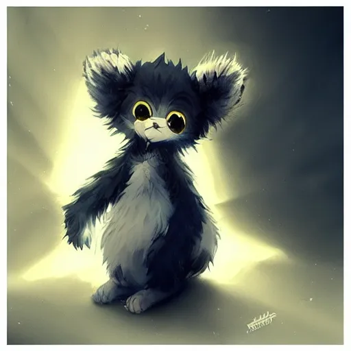 Image similar to cute furry girl with four arms, big fluffy ears, white fur and dark skin, dramatic lighting, cinematic, artstation, anime style