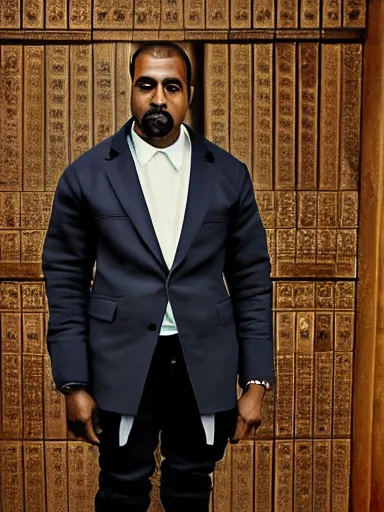 Prompt: official portrait of president kanye west, photograph