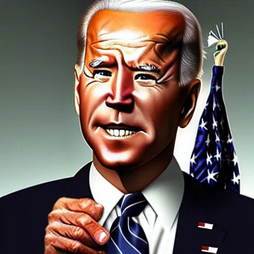 Prompt: joe biden as a liquid terminator