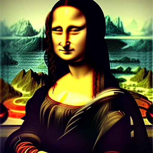 Prompt: cyberpunk Mona Lisa