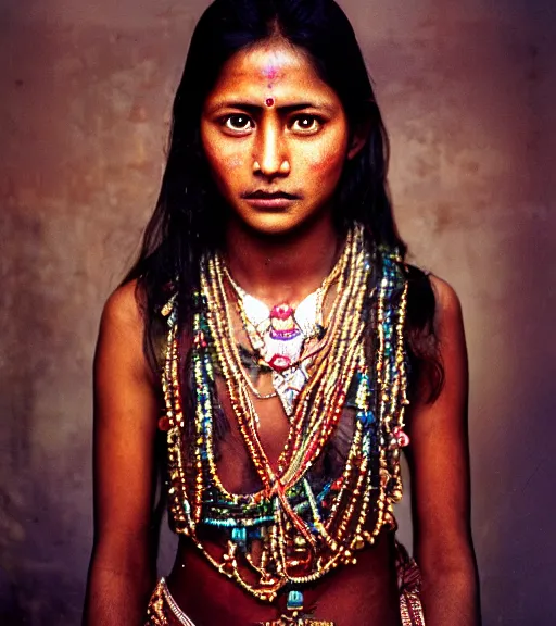 Image similar to portrait_photo_of_a_stunningly beautiful_nepalese_maiden with amazing shiny eyes, 19th century, hyper detailed by Annie Leibovitz and Steve McCurry, David Lazar, Jimmy Nelsson, professional photography