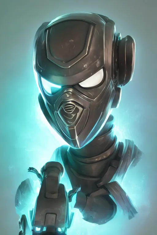 Image similar to epic mask helmet robot ninja portrait stylized as fornite style game design fanart by concept artist gervasio canda, behance hd by jesper ejsing, by rhads, makoto shinkai and lois van baarle, ilya kuvshinov, rossdraws global illumination radiating a glowing aura global illumination ray tracing hdr render in unreal engine 5