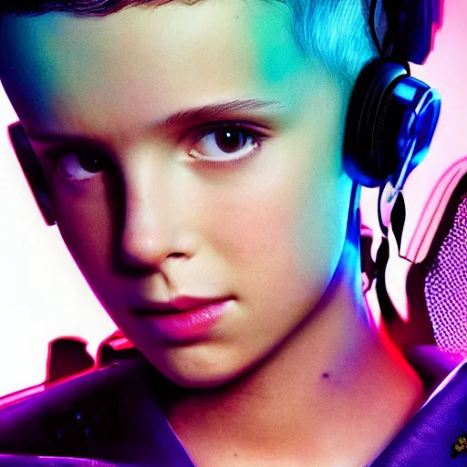 Image similar to Cyberpunk Millie Bobby Brown