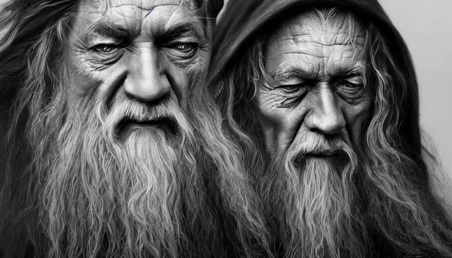 Prompt: Gandalf the black, beautiful realistic artwork on artstation
