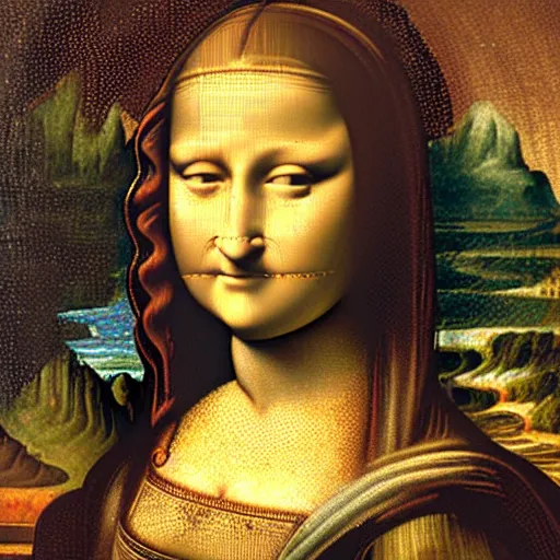 Image similar to a monalisa mosaic, ultra high detail, 8 k.