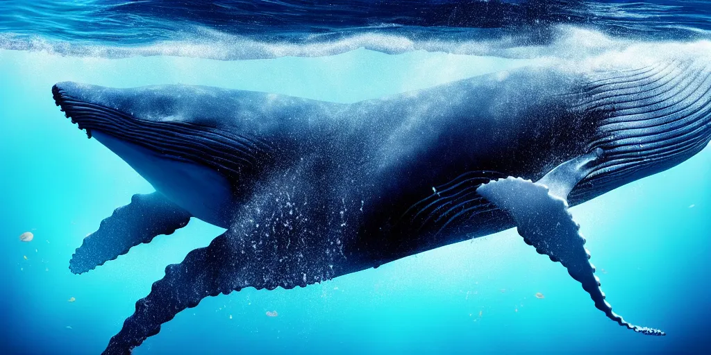 Image similar to beautiful ocean floor, whale, natural lighting, 35mm photography, highly detailed, 8K, artgerm, sharp focus, cgsociety, cool lighting