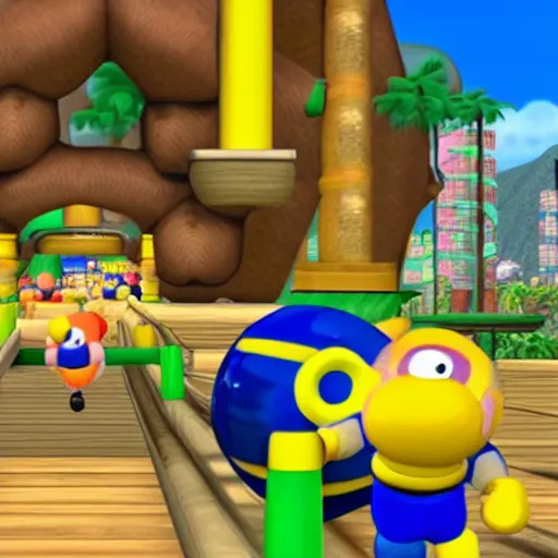 Image similar to still from super monkey ball 2