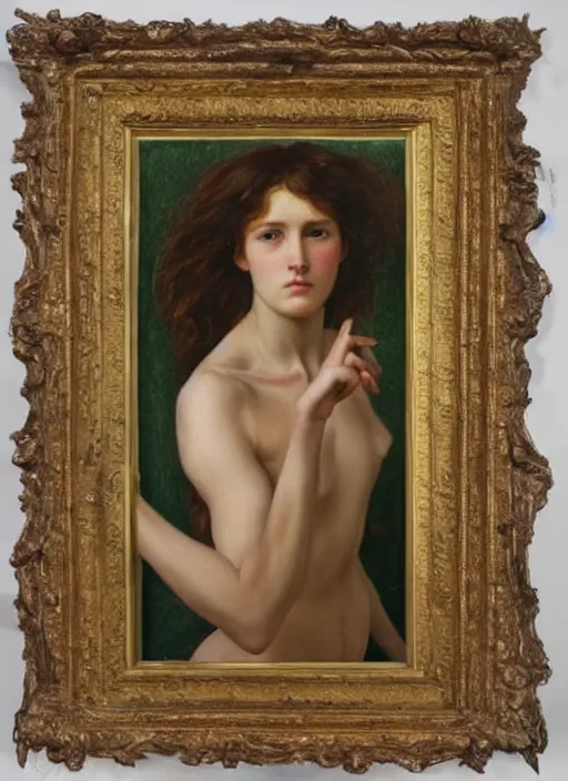 Prompt: Pre-Raphaelite young beautiful athletic female, oil