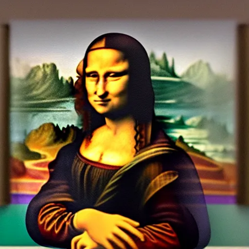 Prompt: nytimes mona lisa vandalized, vandal painted a frog on her shoulder