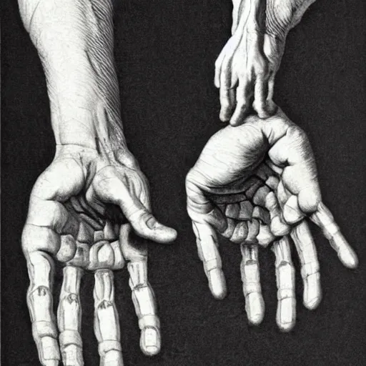 Image similar to hands, artistic study, hogarth, davinci, anatomical, kinesiology