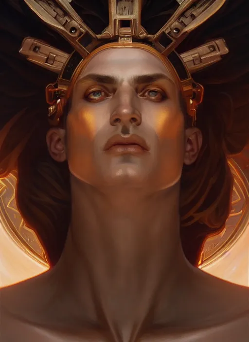 Image similar to symmetry!! portrait of hades, greek mythology, ancient greece, elegant, highly detailed, cinematic lighting, digital art, digital painting, artstation, sharp focus, illustration, art by artgerm and greg rutkowski and alphonse mucha, 8 k