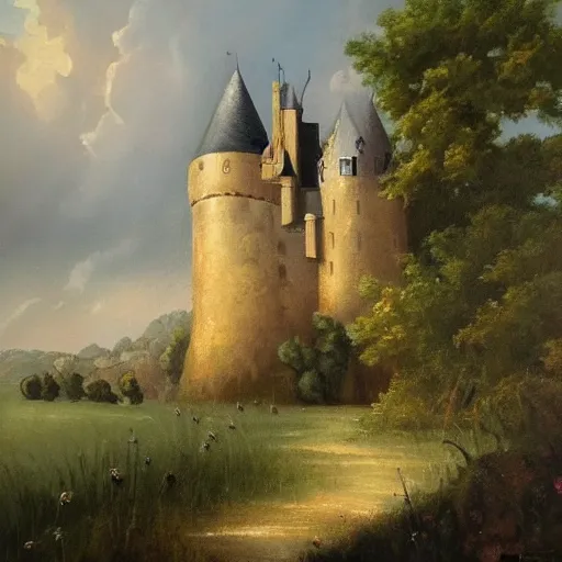 Image similar to painting of castle no frame