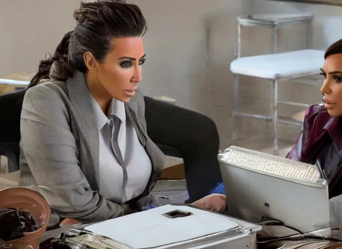 Image similar to movie still of kim kardashian in the tv show better call saul.