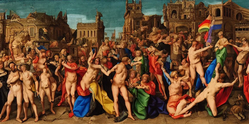 Prompt: gay pride in the renaissance