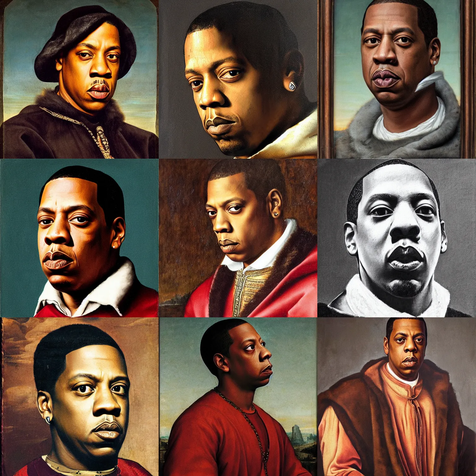 A Renaissance Portrait Of Jay Z Stable Diffusion Openart