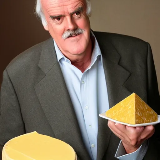 Image similar to john cleese made out of cheese