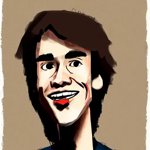 Prompt: cartoon of jacob collier