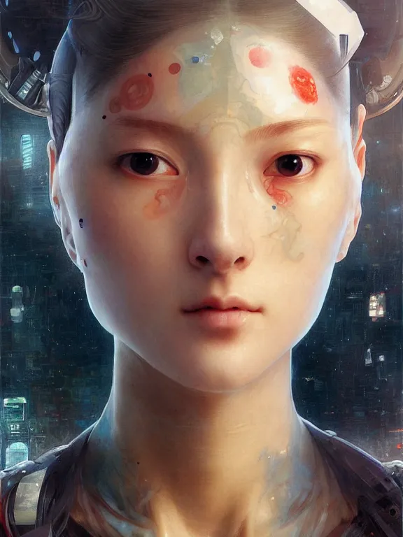 Image similar to full shot of a beautiful venus astronaut defined facial features, intricate abstract. cyberpunk, symmetrical facial features. by ruan jia and artgerm and range murata and wlop and ross tran and william - adolphe bouguereau and beeple. key art. fantasy illustration. award winning, artstation, intricate details, realistic, hyperdetailed, 8 k resolution.